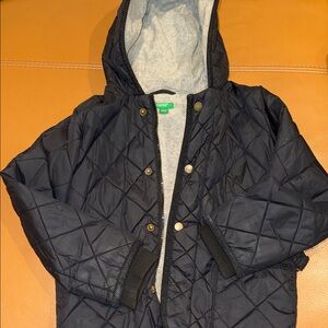 United Colors Of Benetton Navy Quilted Hooded Puffer Jacket for Kids